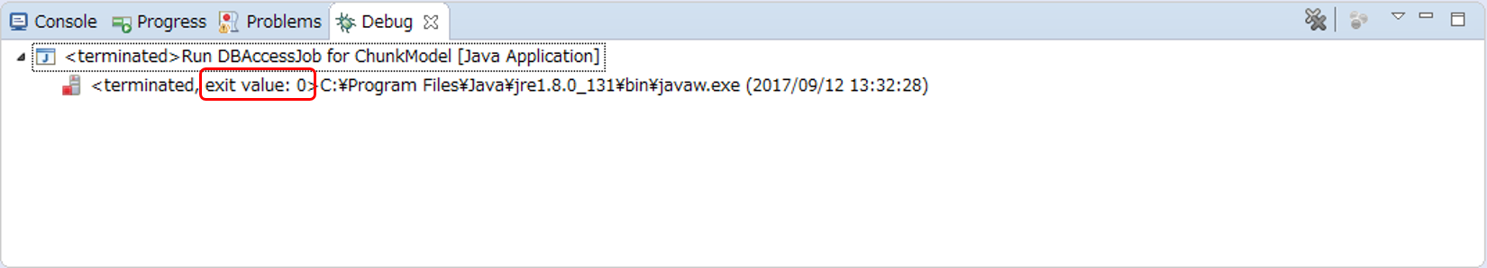 Confiｒm the Exit Code of DBAccessJob for ChunkModel