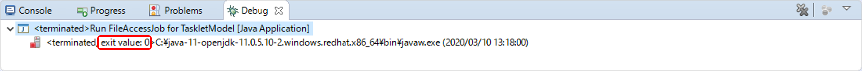 Confirm the Exit Code of FileAccessJob for TaskletModel