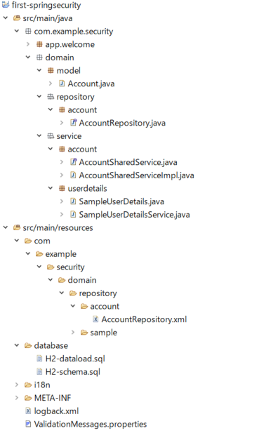 security tutorial domain layer package explorer