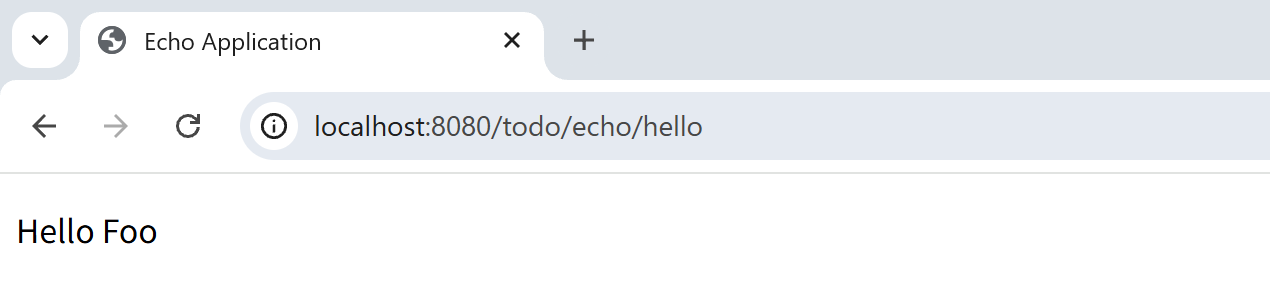 Output of Echo Application